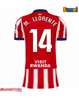Atletico Madrid Marcos Llorente #14 Tricou Fotbal Replică 2026-27 Femei Acasa Atletico Madrid Marcos Llorente #14 Tricou Fotbal Replică 2026-27 Femei Acasa